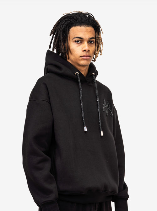 BLACK CRYSTAL HOODIE