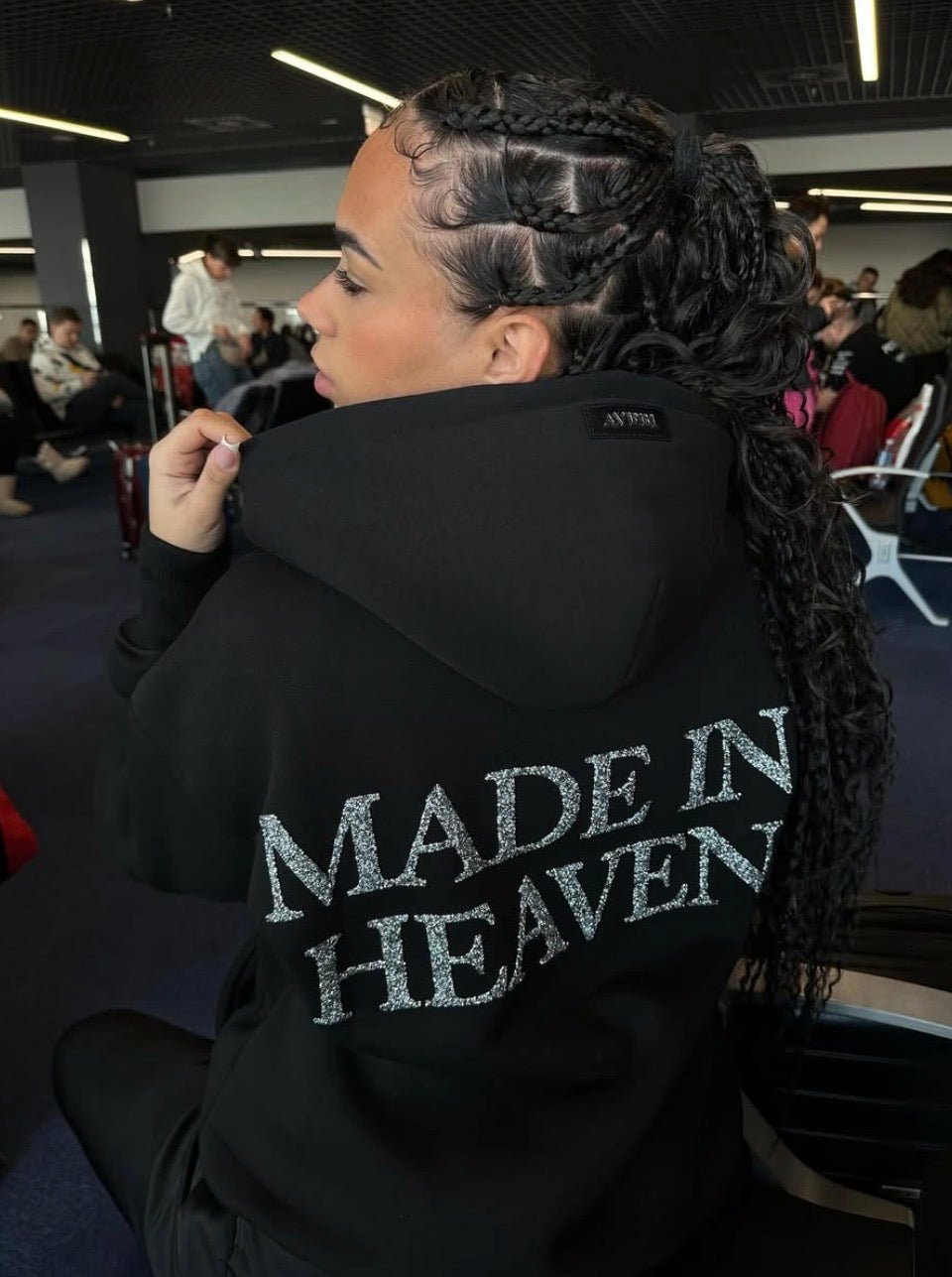 SILVER CRYSTAL HOODIE