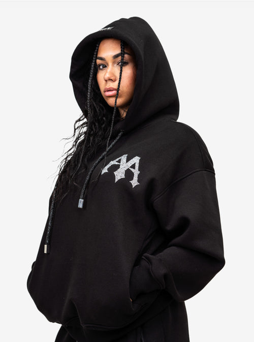 SILVER CRYSTAL HOODIE