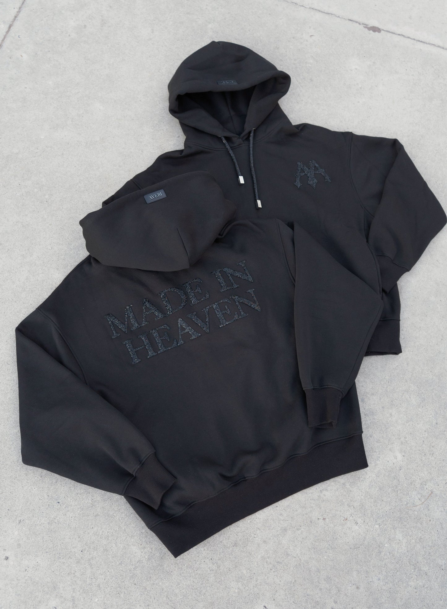 BLACK CRYSTAL HOODIE
