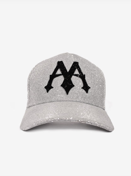 SILVER GLITTER CAP