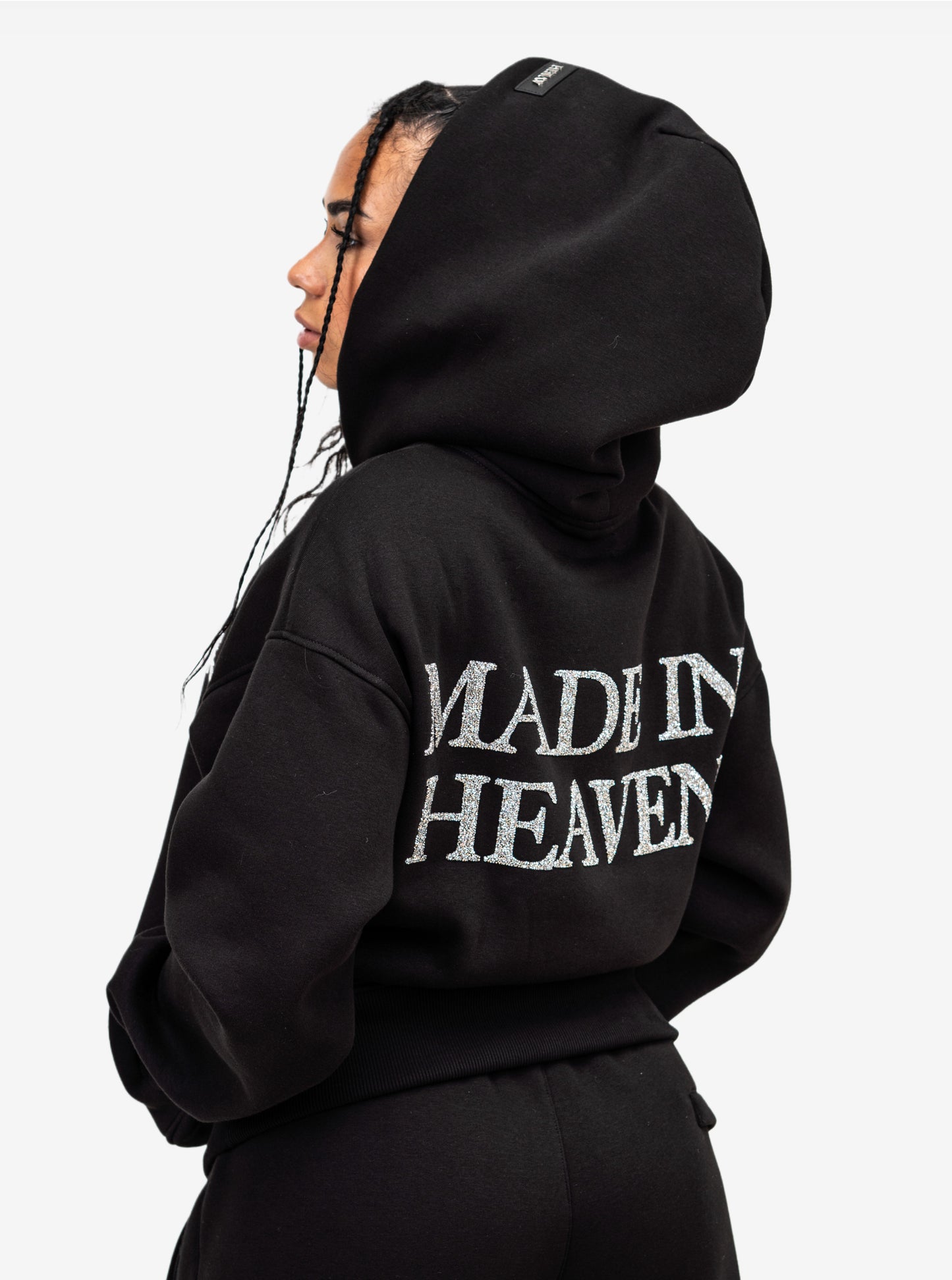 SILVER CRYSTAL HOODIE