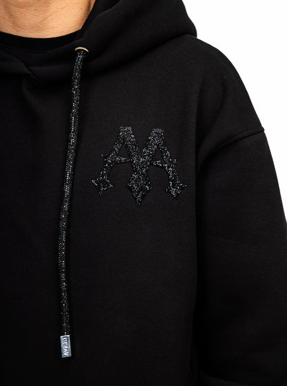 BLACK CRYSTAL HOODIE